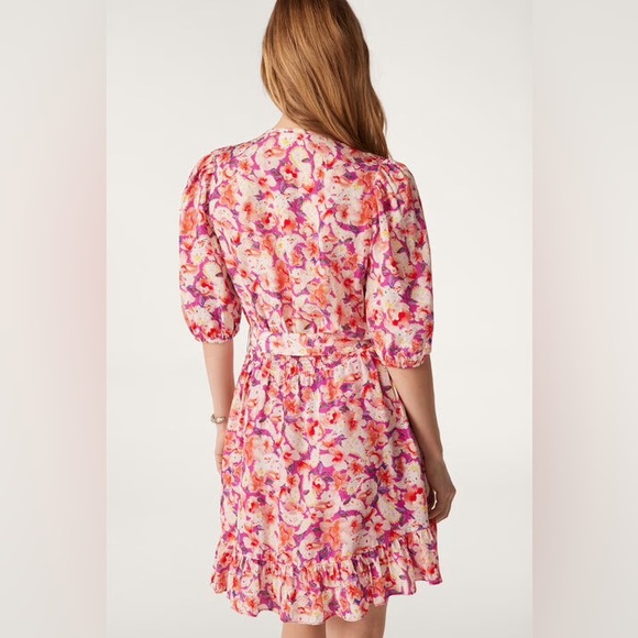 Ba&sh Rose Diamond Mini Dress in Fuchsia (L/3) - Picture 4 of 12